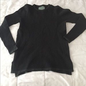 RQRD knitted sweater in dark green